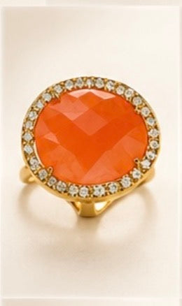 Bague pierre orange
