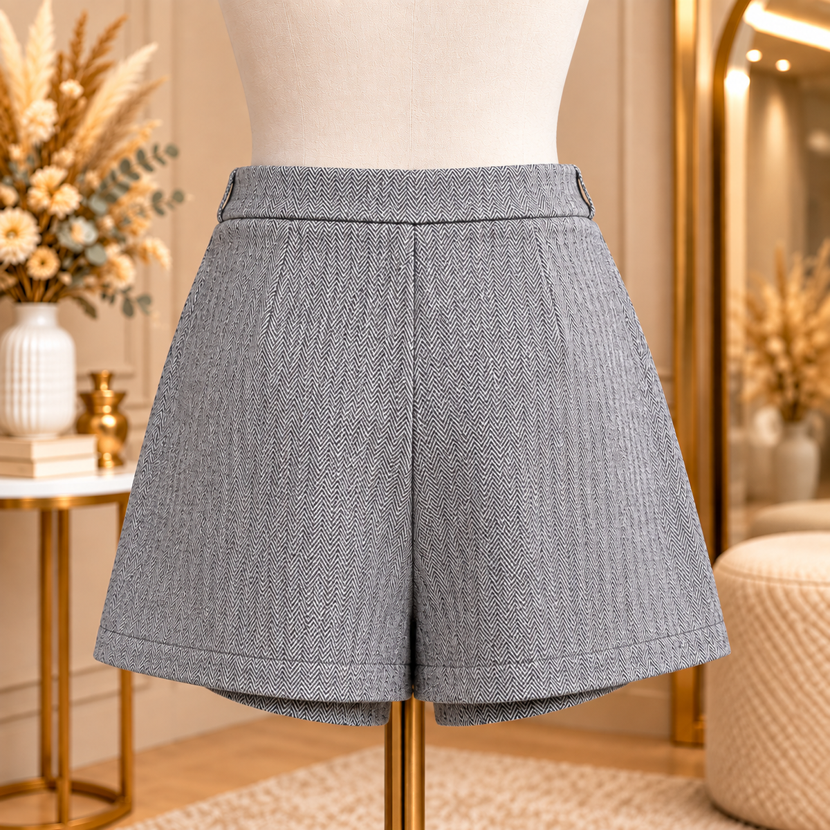 Jupe-short, camélia