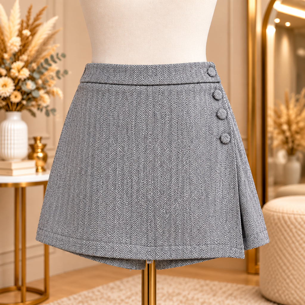 Jupe-short, camélia