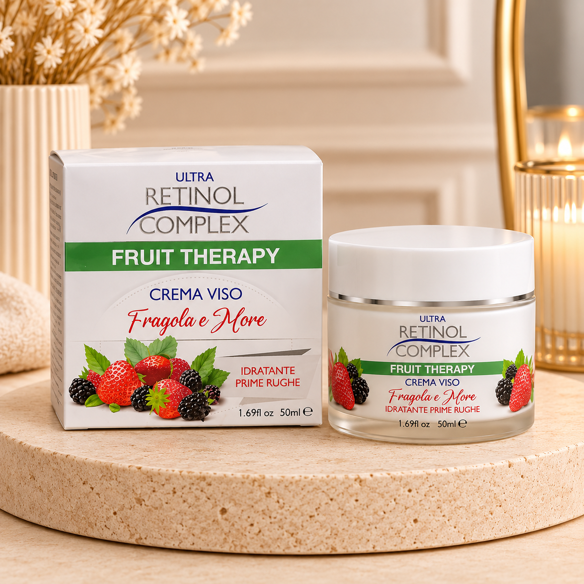 Retinol Complex Fruit Therapy – Crème Visage Fraise & Mûre 50 ml