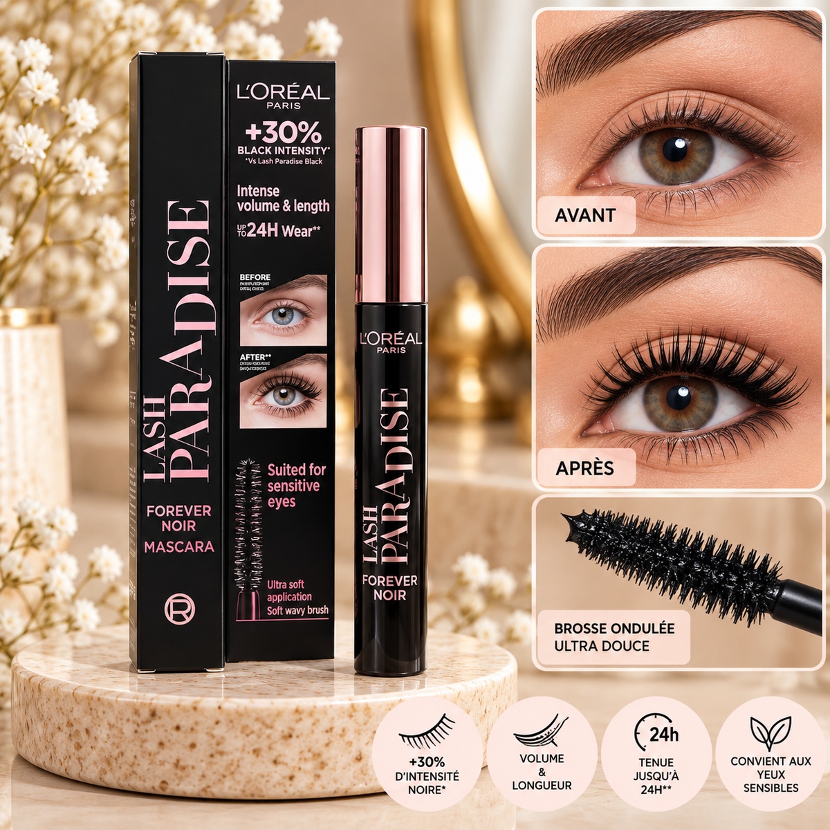 L’Oréal Paris – Mascara Lash Paradise Forever Noir
