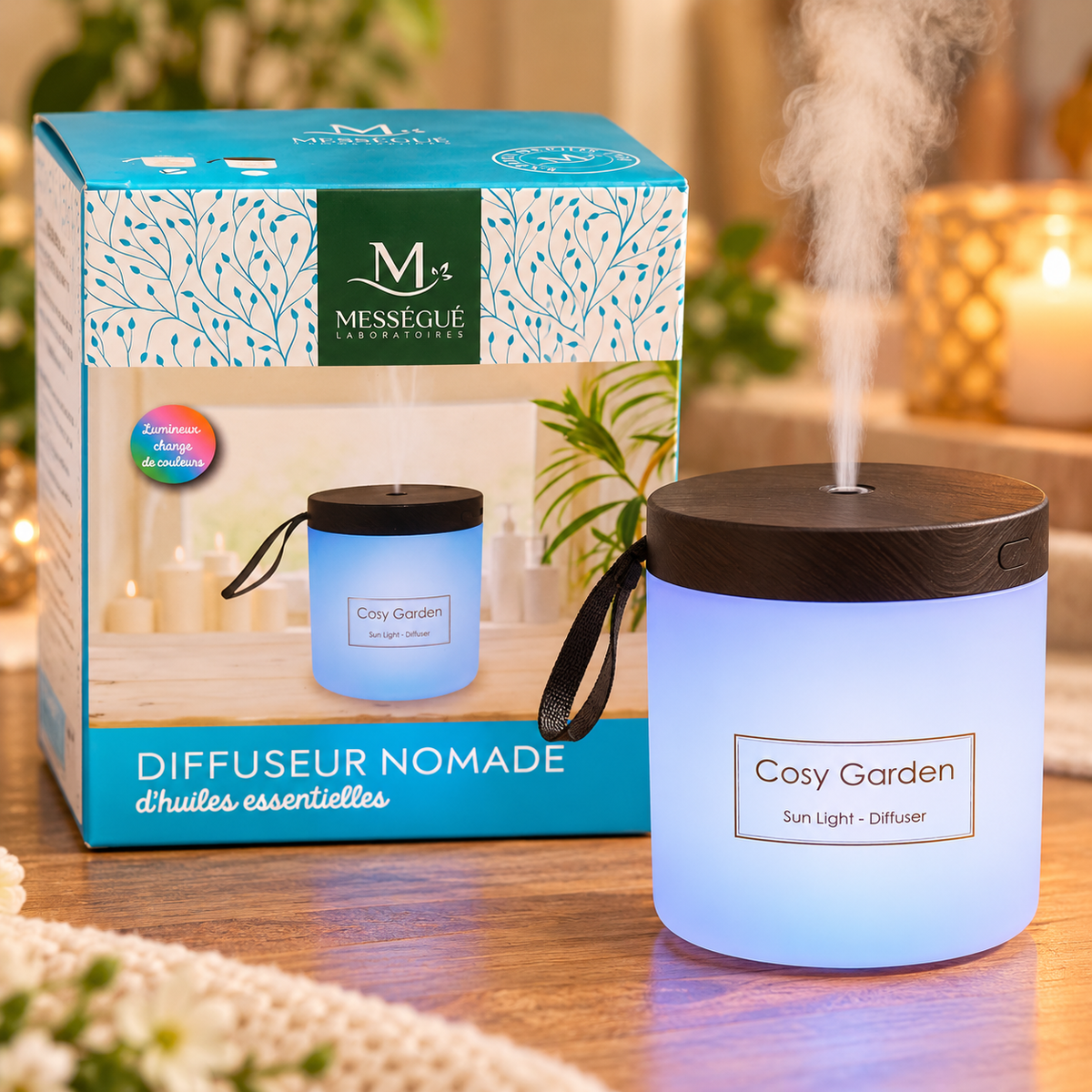 Diffuseur Nomade d’Huiles Essentielles Lumineux