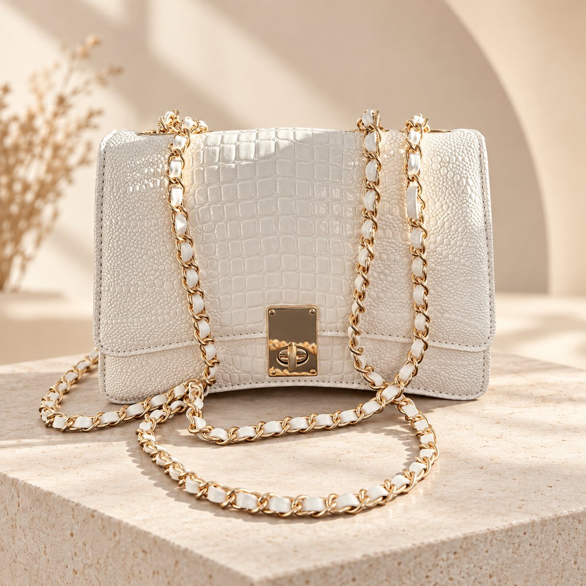 Sac chaîne blanc