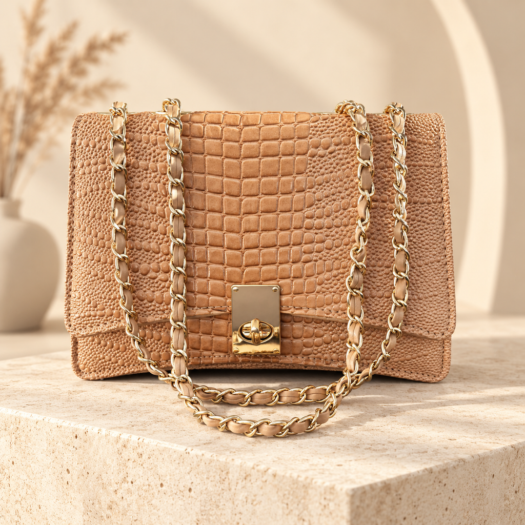 Sac chaîne camel